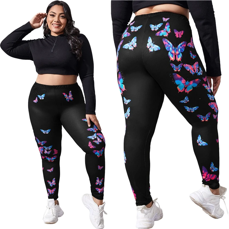 

«Бабочка» комплект одежды из 2 предметов для женщин штаны и топ спортивный костюм; Одежда для отдыха; Одежда обтягивающие леггинсы комплект ...