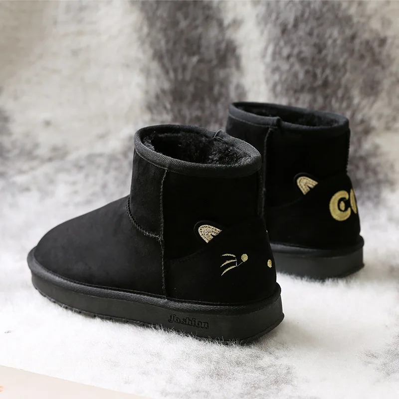 Зимние сапоги женская короткая трубка Новинка 2019 года зимняя обувь из хлопка на