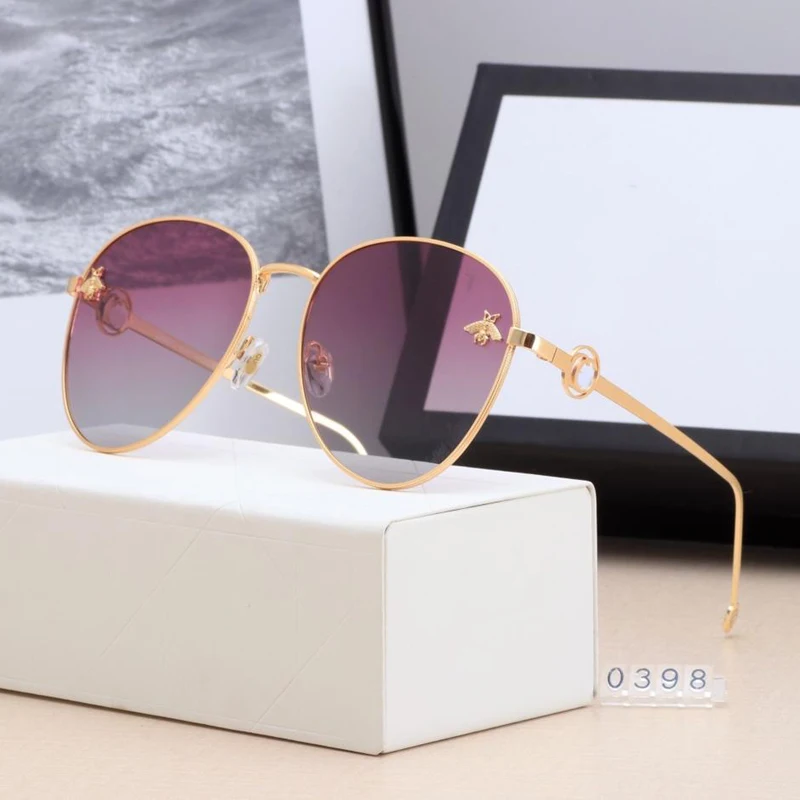 Большие роскошные солнцезащитные очки пчелы 2020 женские модные затемненные в