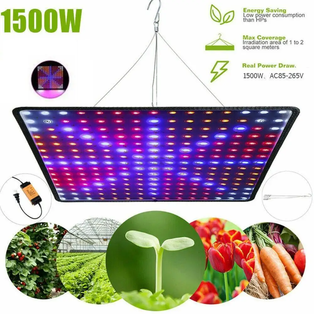 

1500W LED Growth Lamp For Plants Grow Light Matching Full Spectrum Phyto Lamp Fitolampy Indoor Herbs Light For Greenhouse Grow