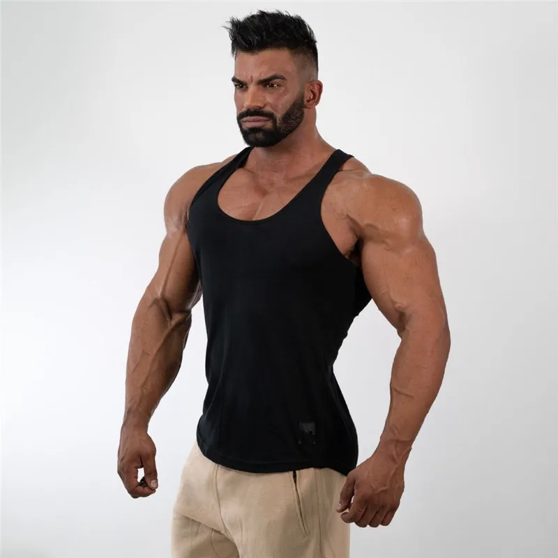 

mens tank tops shirt gym tank top fitness clothing vest sleeveless cotton man canotte bodybuilding ropa hombre man clothes wear