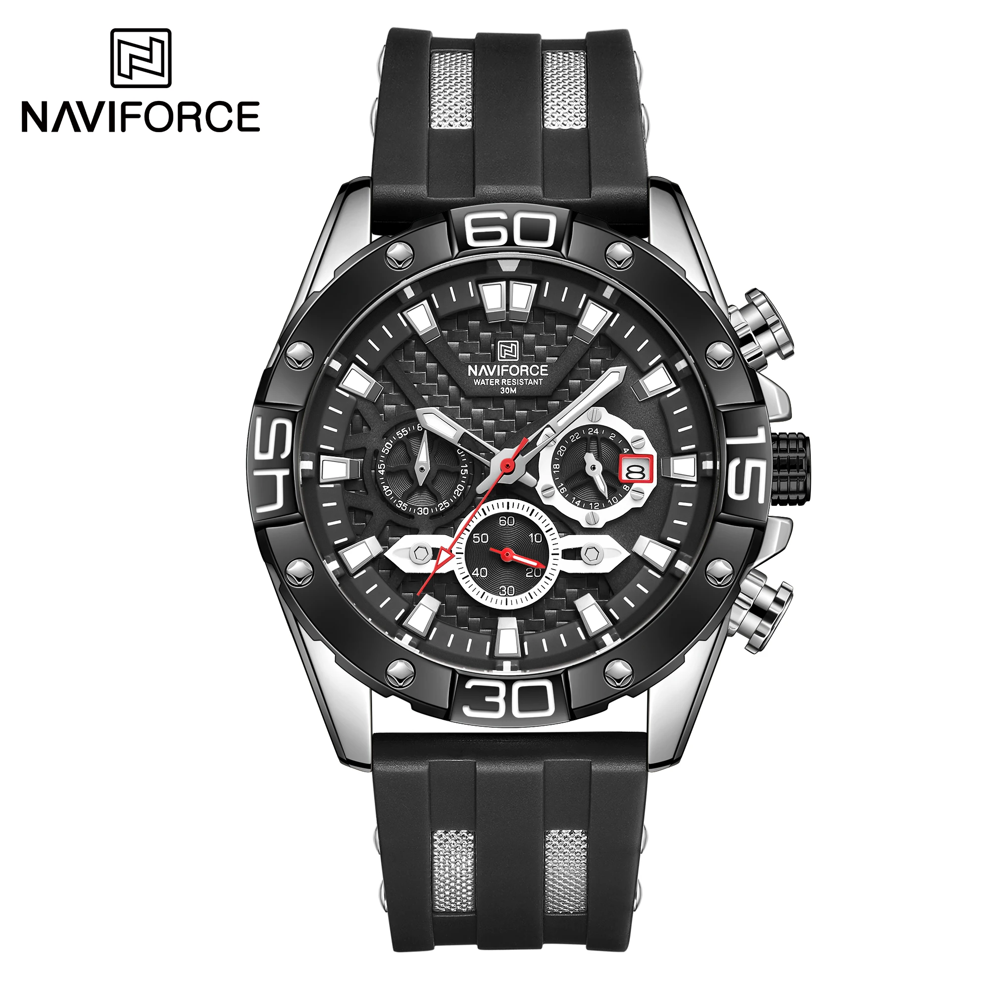 

NAVIFORCE Top Brand Luxury Men Sports Military Quartz Watch Man Analog Date Clock Leather Strap Wristwatch Relogio Masculino
