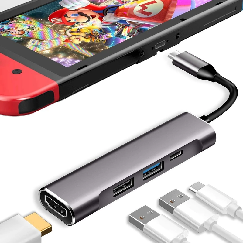 Мультипортовый концентратор USB Type C HDMI адаптер PD для Nintendo Switch портативная док