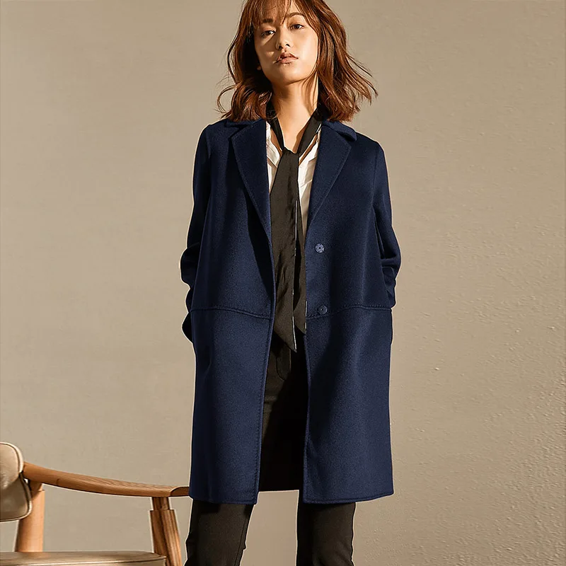 Осень-зима женские шерстяные пальто новинка 2019 Корейская версия высокое