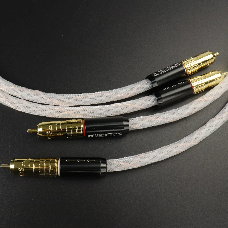 Серебристый Аудио кабель для соединения Taralabs RSC Vector-2 8N золотой RCA разъем