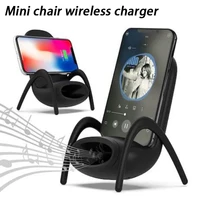 portable mini chair wireless charger supply for all phones multipurpose phone stand with musical speaker function bicicleta
