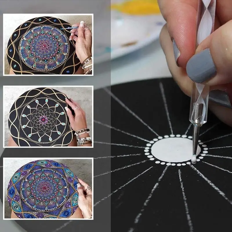 

25pcs/set Mandala Dotting Pen Tools for Painting Stone with Stencils Template