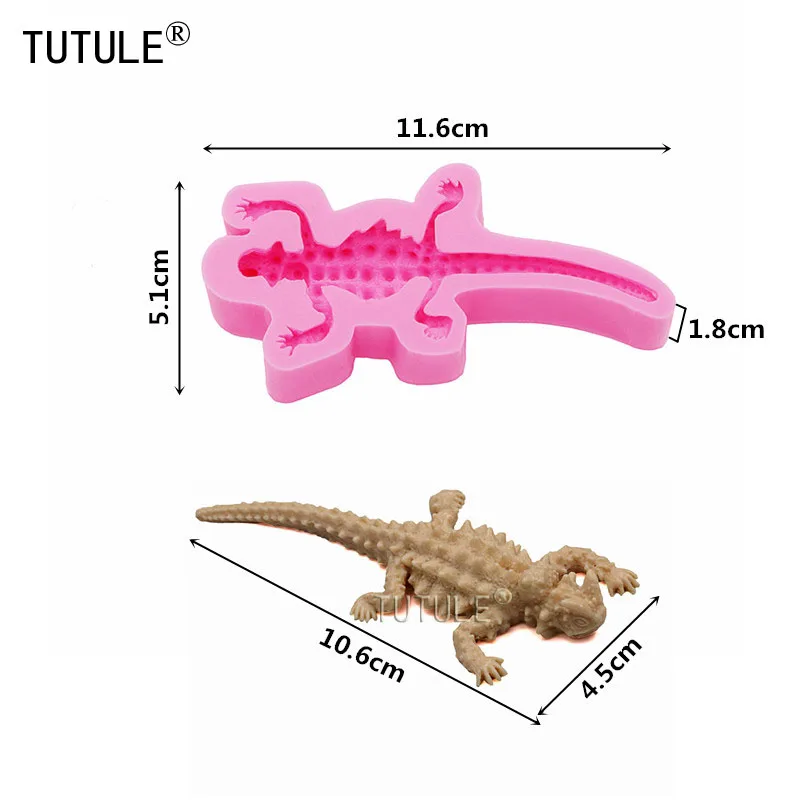 Силиконовая форма в виде ящерицы силикон торт конфеты глина животные готовка