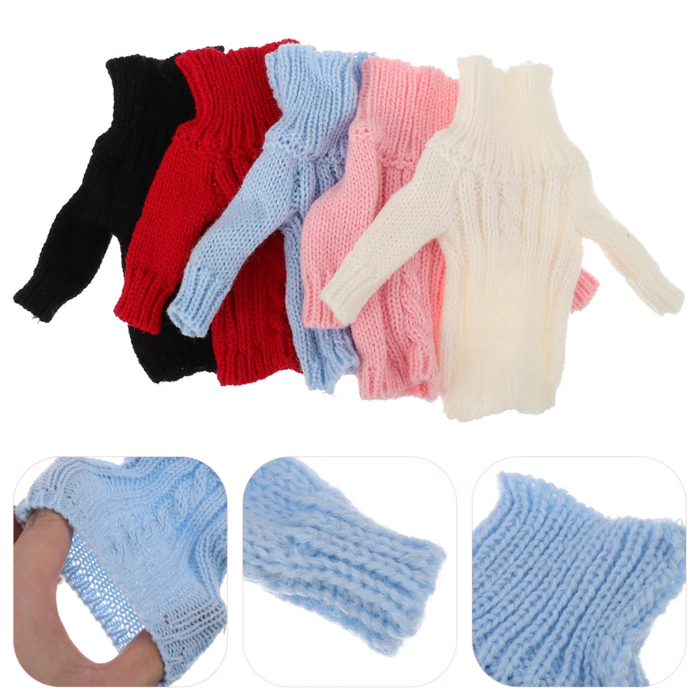 

5pcs Supermodel Doll Sweater Children Doll Knit Clothes Costume Doll Accessories