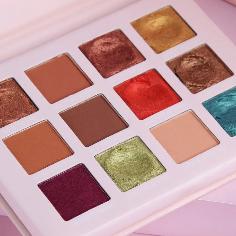 Блестящая матовая палитра теней для век макияж блестящий пигмент дымчатые тени