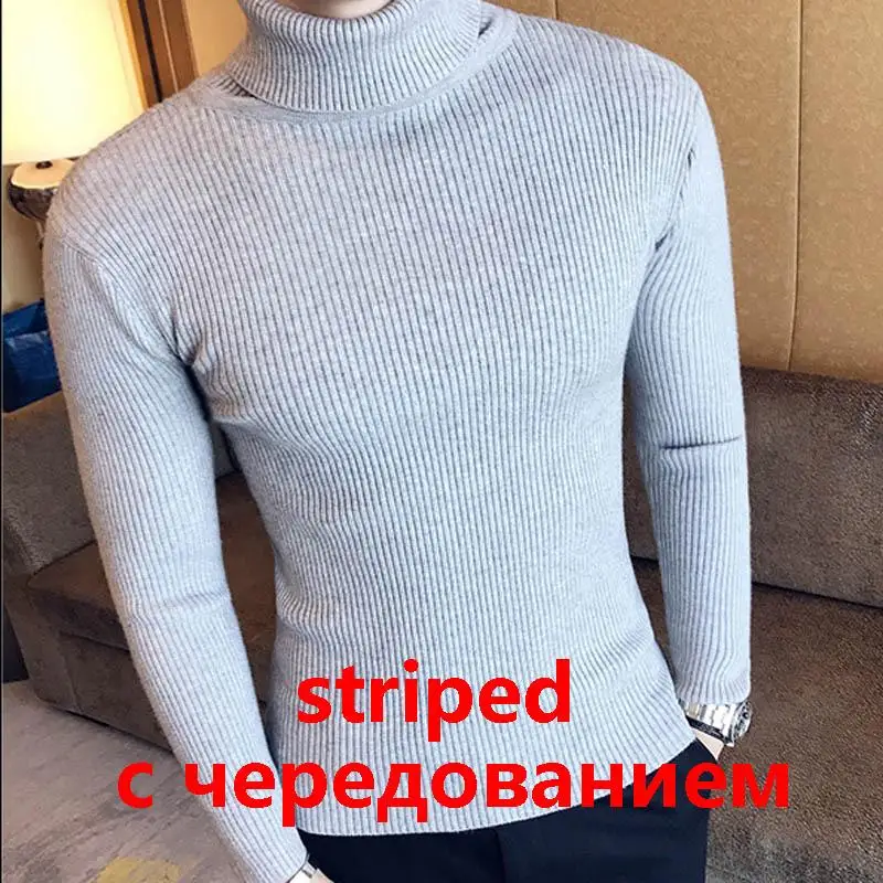 Зима Высокое Hals Dikke из хлопка с кроликами Trui Mannen Coltrui рисунками тонкие облегающие