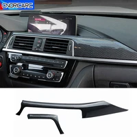carbon fiber color car console dashboard panel air vents frame cover trim for bmw 3 series f30 f34 f32 f33 f36 interior stickers