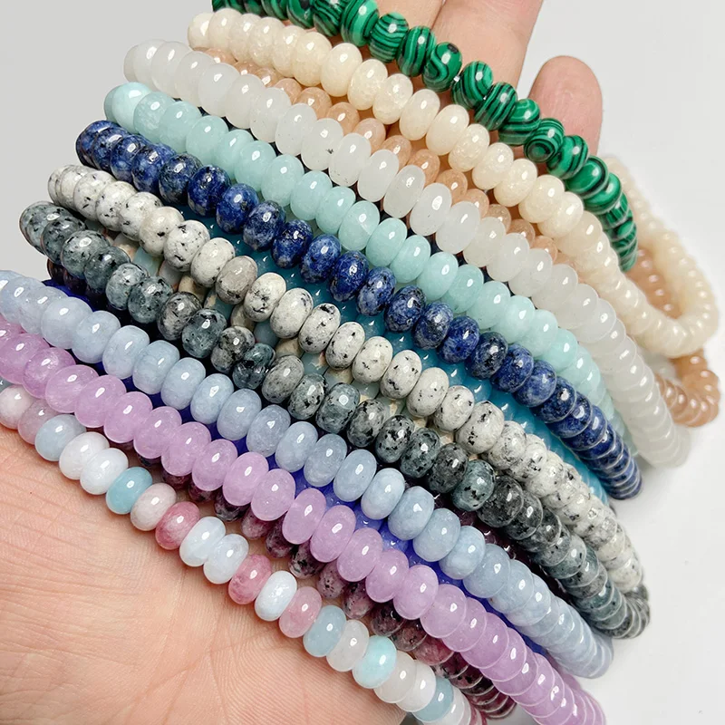 Натуральные технические бусины 5*8 мм Jaspers Angelite Jades Morganite свободный драгоценный