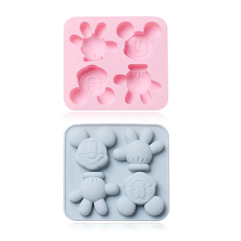 Силиконовая форма для печенья 4 отверстия в форме мыши из мультфильма сделай сам