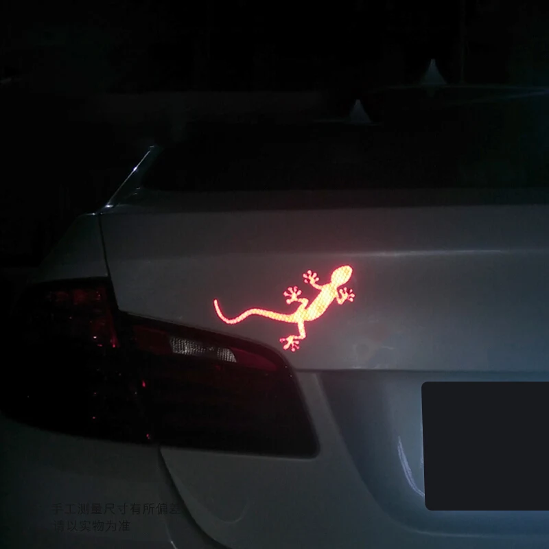 

Auto Parts Reflective Stickers Safety Warning Signs Car Exterior Parts Beautiful Night Traffic Gecko Light Bar Reflector