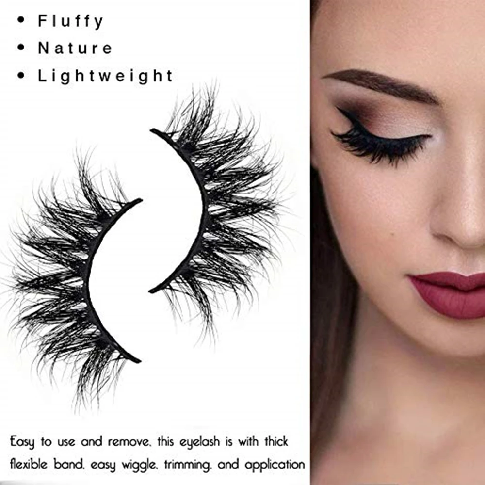 Eyelash 3D Mink Lashes Natural HandMade Short eyelashes extension Style False Eyelashes | Красота и здоровье