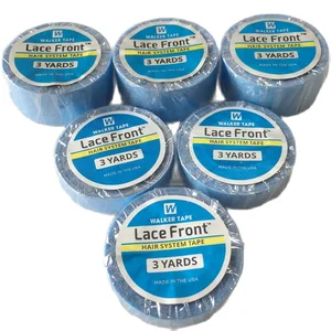 3 ярдов синяя кружевная Передняя поддерживающая лента для парика-накладка Двусторонняя лента для наращивания волос