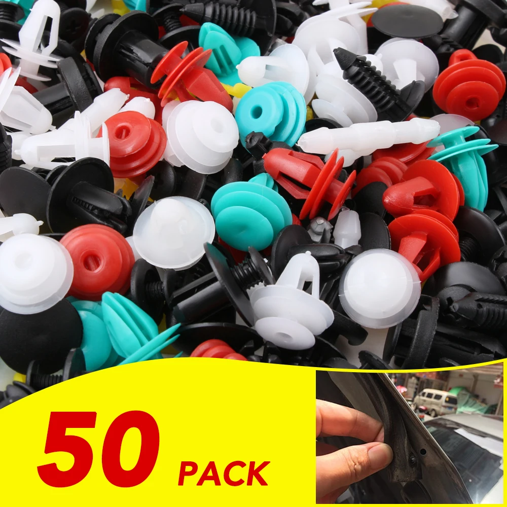 50 шт. универсальные смешанные зажимы для Toyota Corolla Avensis Yaris Rav4 Auris Prius Prado Camry Celica Fortuner