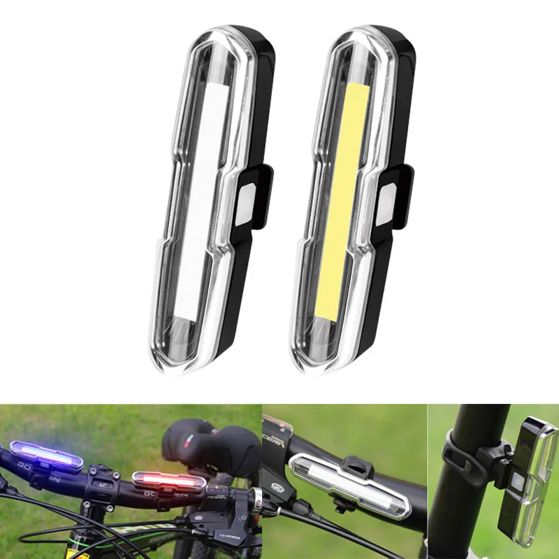 Лидер продаж! USB Перезаряжаемые спереди и сзади хвост раме велосипеда светильник