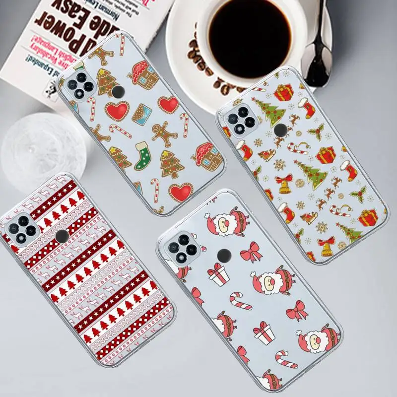 

Christmas gift anowman santa Phone Case Transparent for Xiaomi redmi note 8 9 10 11 t lite pro ultra mix 4 k40