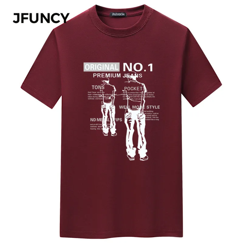 

JFUNCY Oversized Men T-shirt 2021 Summer Short Sleeve Casual T Shirt Fashion Graphic Top Men's Clothing Man Harajuku Tshirt