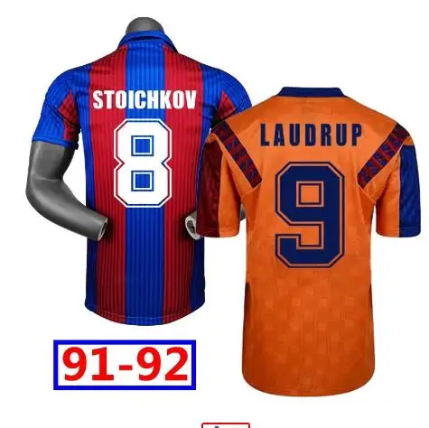 

1991/92 RETRO ORANGE HOME AND AWAY LAUDRUP EUSEBIO GUARDIOLA KOEMAN STOICHKOV VINTAGE T SHIRTS CAMISETA IN STOCK