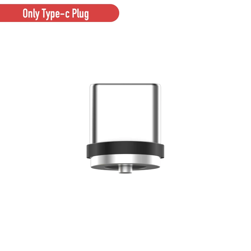 Only Type C Plug Магнитный кабель ROCK для быстрой зарядки с разъемом type-C Micro Usb для быстрой зарядки Usb C светодиодный светильник для iPhone Xiaomi huawei Phone 1 м магнитное зарядное устройство - Цвет: Only Type C Plug