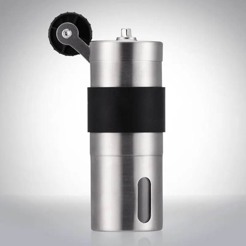 

Hand Coffee Grinder Stainless Steel with Silicone Adjustable Grind Appliance Home Outdoor Portable Coffee Bean Grinder 2 Size
