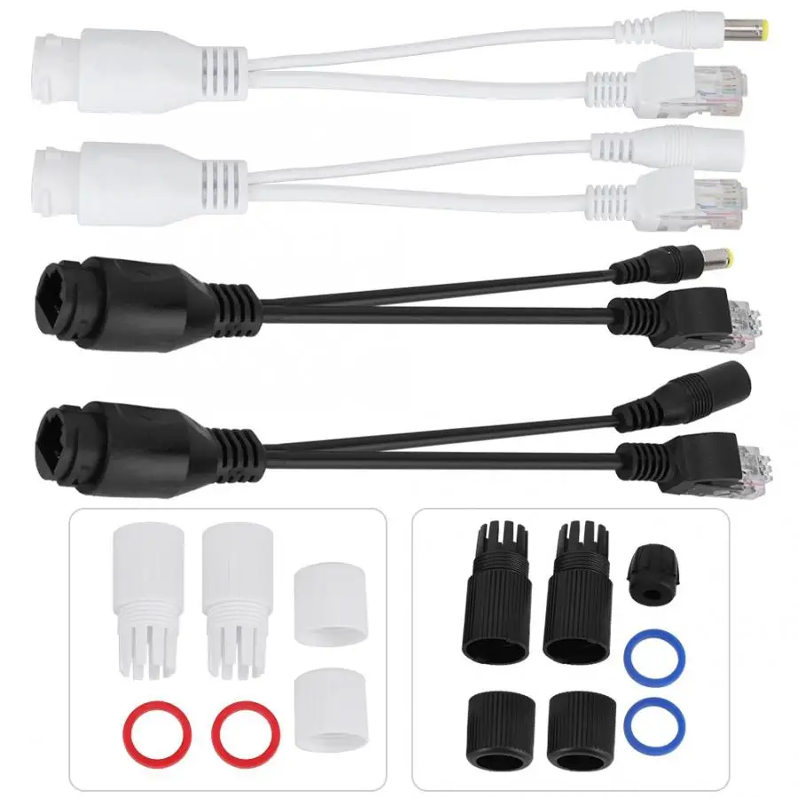 10 пар CCTV пассивный кабель адаптер POE Power Over Ethernet инжектор водонепроницаемый для