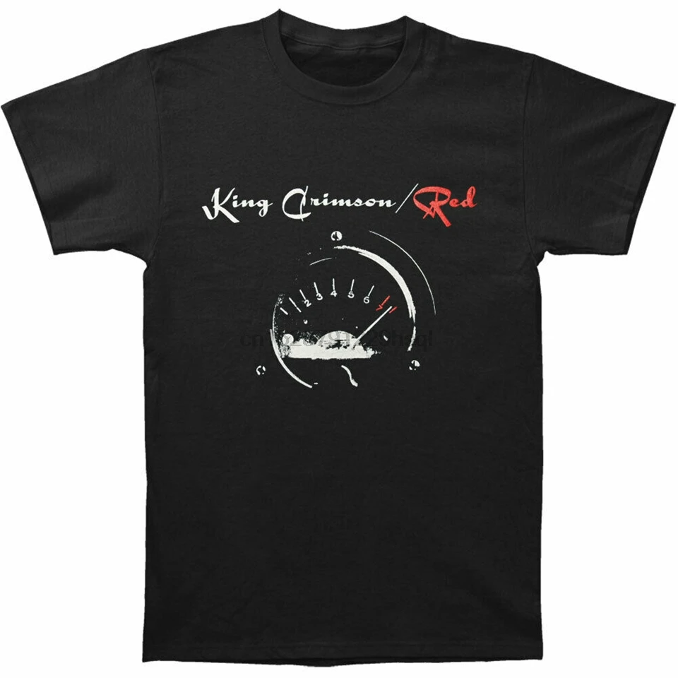 

King Crimson Men Redspeedometer T-Shirt Black New Fashion Tee Shirt