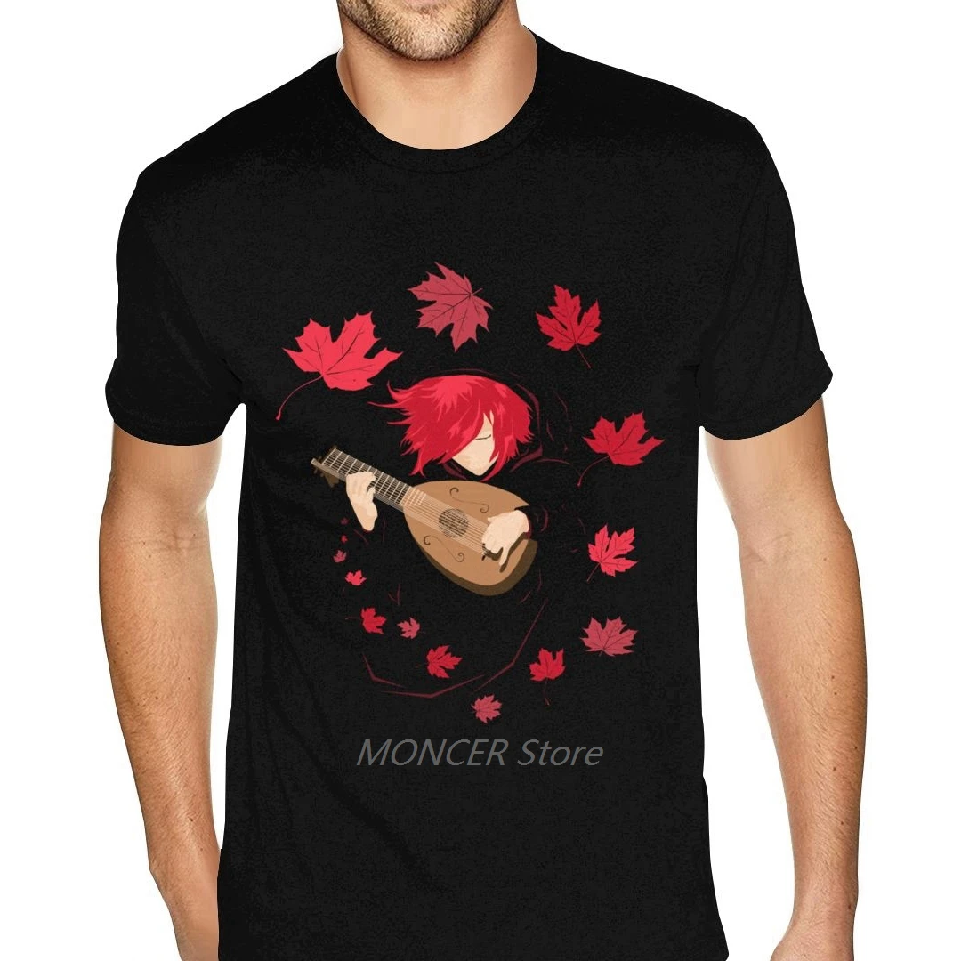 

Printed Kingkiller Tshirt for Men Custom Short Sleeves Soft Cotton Round Neck Tee