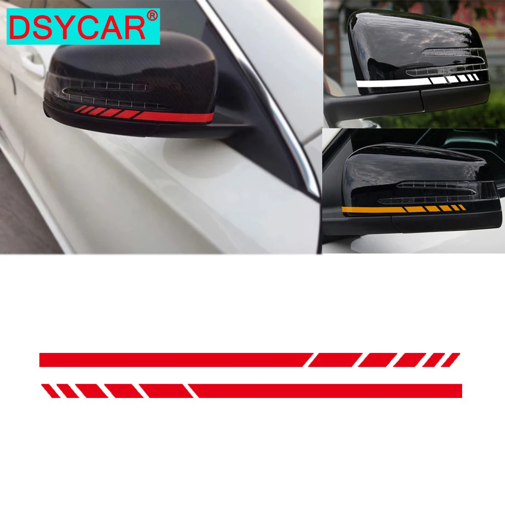 DSYCAR 1 пара автомобиль наклейка на зеркало заднего вида светоотражающие Виниловые