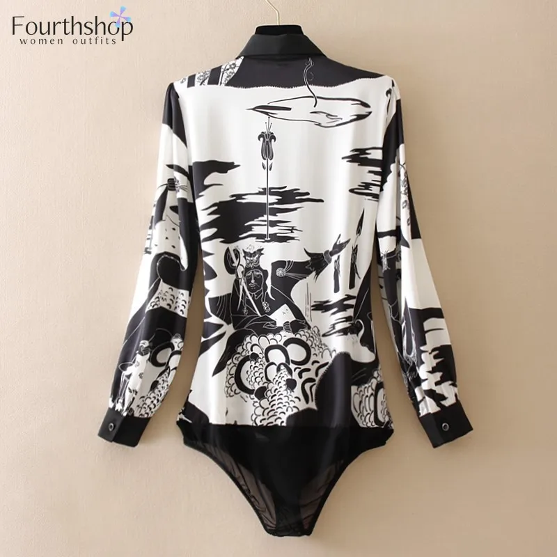 Женское шифоновое боди с длинным рукавом элегантная офисная блузка для работы