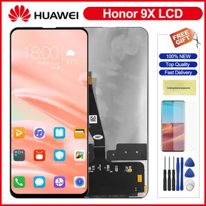 6 59 original lcd for huawei honor 9x honor 9x premium stk lx1 lcd display touch screen digitizer assembly for honor 9x free global shipping