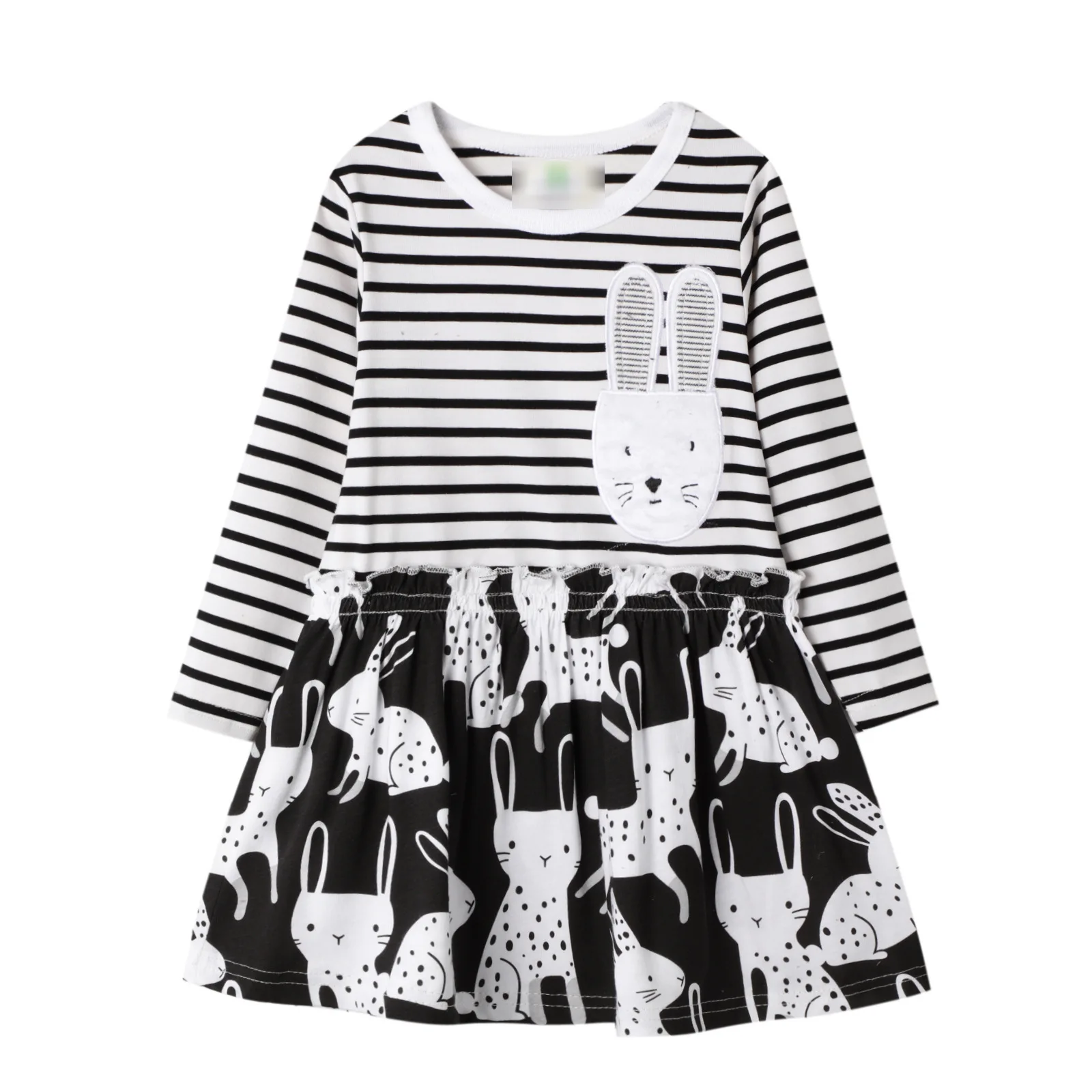 Платье для маленьких девочек новинка 2022 платья осенняя одежда с мультяшным