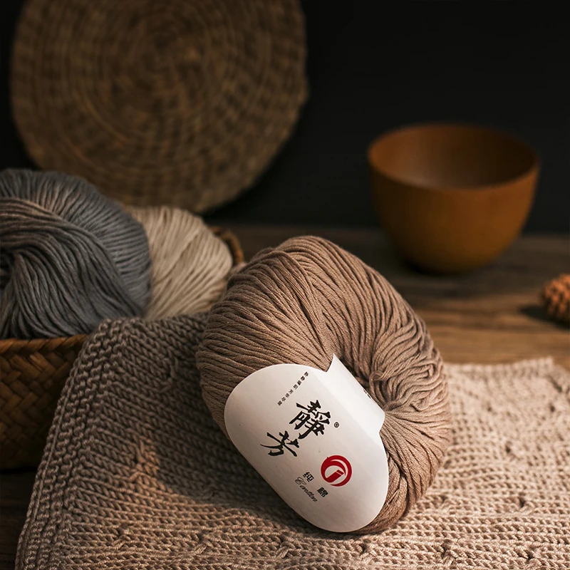 50 г/шар Мягкая трикотажная пряжа 100% хлопок для ручная вязка крючком вязание