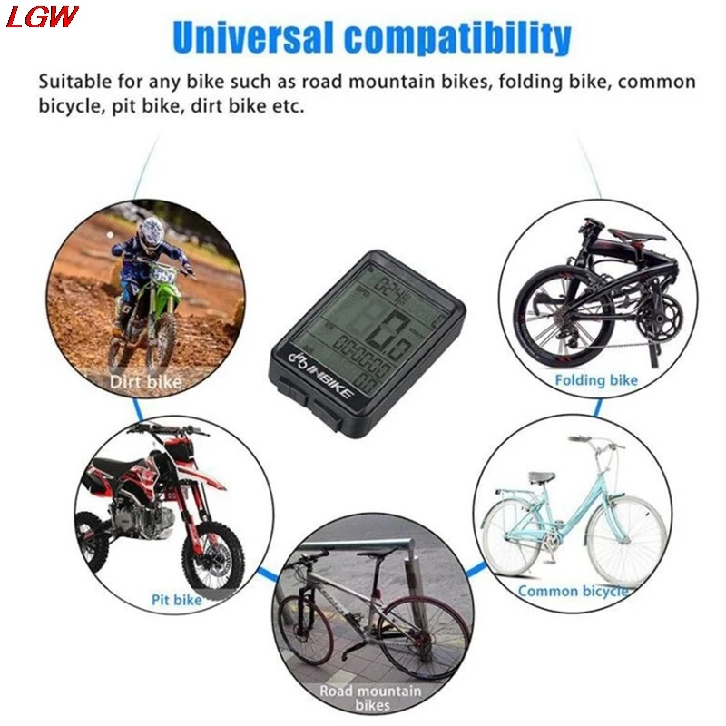 Водонепроницаемый велосипедный компьютер беспроводной и проводной MTB одометр
