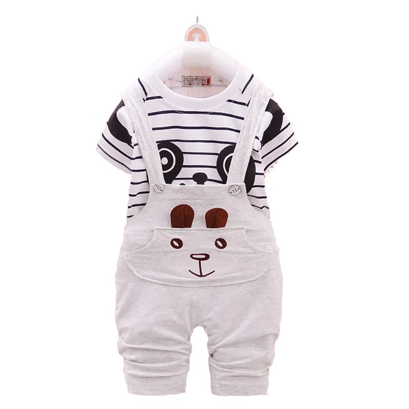 От 1 до 4 лет для маленьких мальчиков летняя одежда девочек Одежда детей комплект