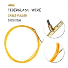 4 мм кабель канал настенный Стекловолоконный Электрический кабель 5 м15 м25 м, съемник, рыболовная лента, катушка, канал, Родер, тянущий съемник, настенный провод, направляющее устройствоz протяжка для кабеля
