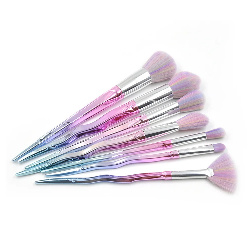 Новинка 7 шт. набор кистей для макияжа в форме змеи тональная пудра румяна кисть