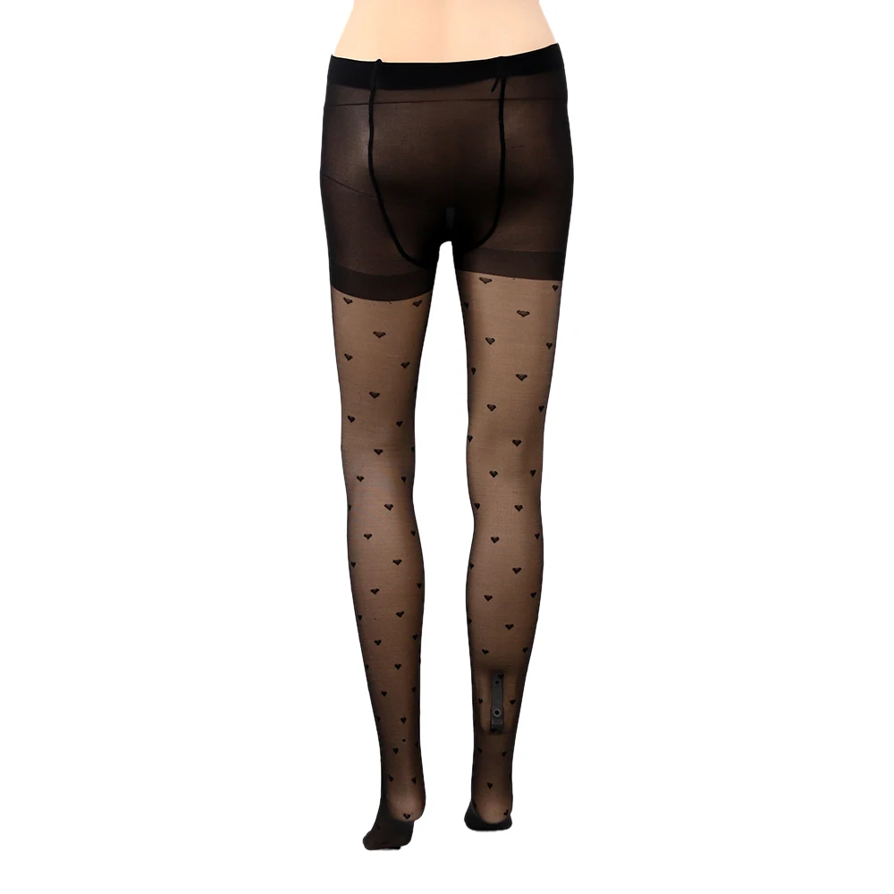 1 шт. женские нейлоновые колготки с принтом в виде сердца | Женская одежда