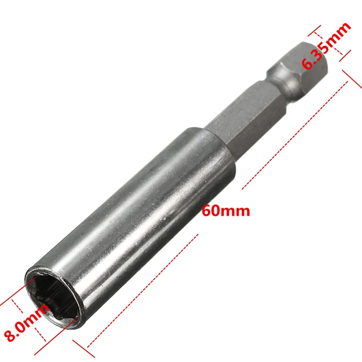 

10 Pcs/Lot Stainless Steel 1/4 inch Hex Shank Magnetic Extension Socket Drill Bit Holder Power Tools