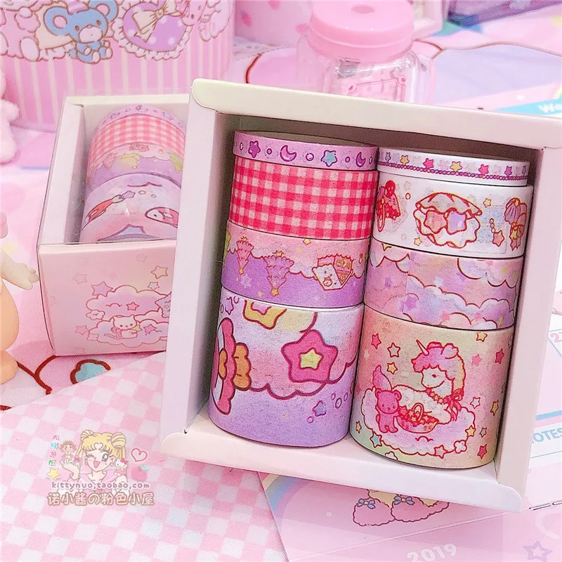 8 шт./кор. фантазия пижама в виде животных единорог рыбы лента Washi для