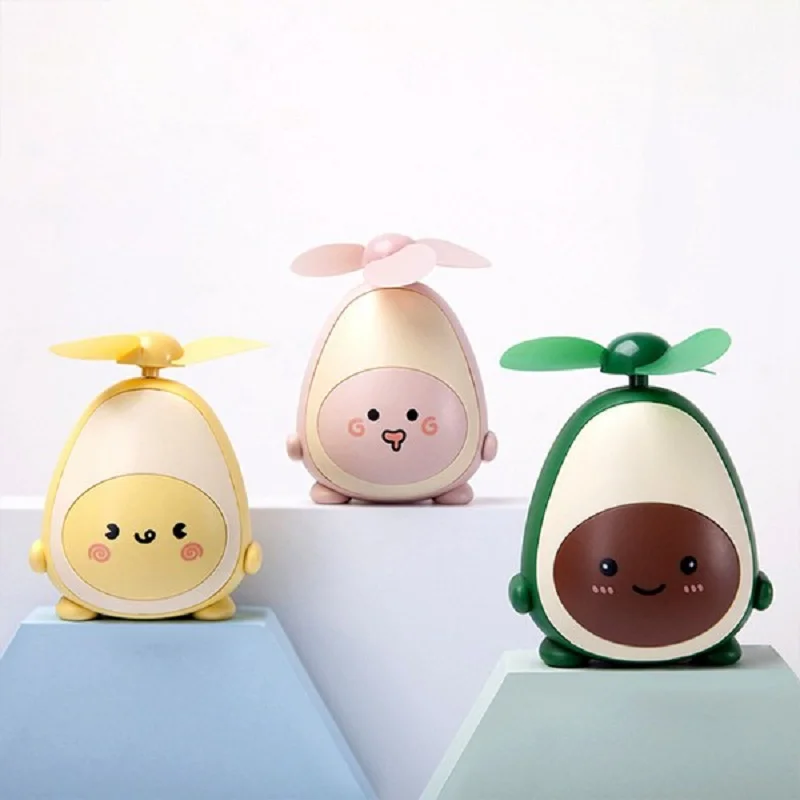 

Avocado Mini USB Fan Charging Cute Handheld Portable Small Fan Girl Office Cartoon Student Dormitory Gift