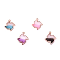 10pcslot gradient pearlescent color zinc alloy charms jewelry accessories headwear earrings pendant enamel charms 1923mm