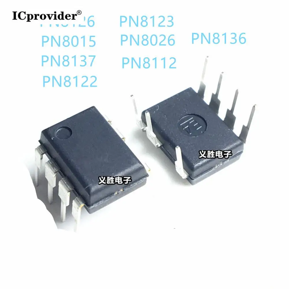 2PCS Power Chip IC PN8015 PN8112 PN8122 PN8137 PN8124 PN8026 PN8126 PN8123 PN8136 DIP7 | Integrated Circuits
