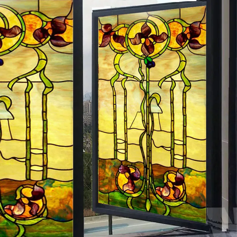 Пользовательские электростатического матовое витражная плёнка на стекла окна