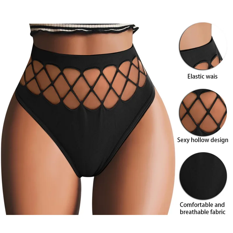 Трусики-стринги женские эластичные дышащие сетчатые большого размера | Спорт и