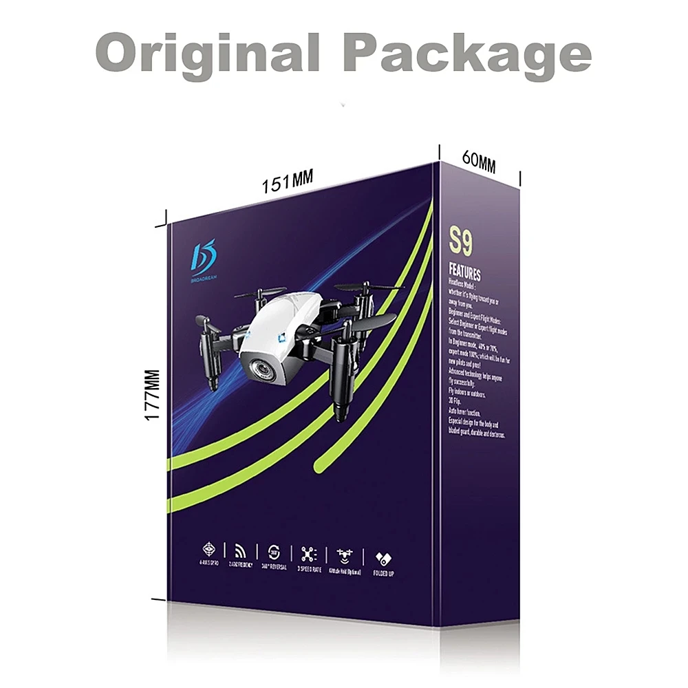 

S9 S9HW UAV Mini RC Drone with Camera HD FPV Foldable Quadcopter Height Hold Helicopter WiFi Micro Bag JIMITU