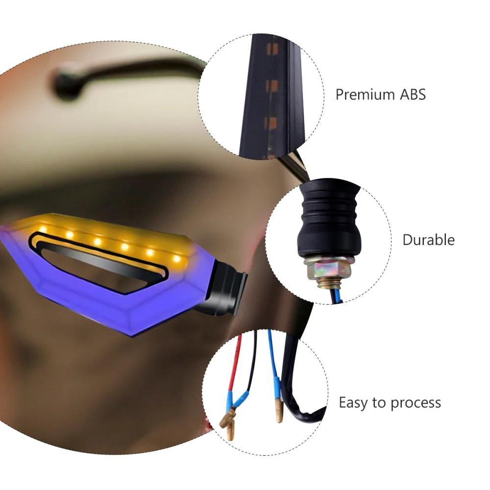 

1 Set Motorcycle LED Turn Signal Motorbike Indicator Motorbike Two-Color Lights